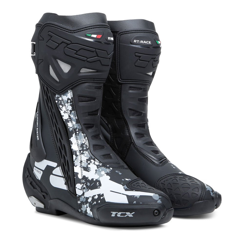 TCX RT-Race Boots - Black/White/Grey