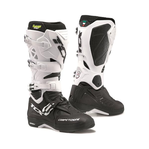 TCX Comp Evo 2 Motorcycle Boots - Black/White