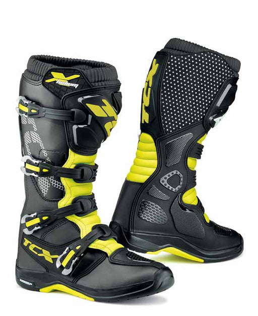 TCX X-Helium Michelin Boots– Black/Yellow - MotoHeaven