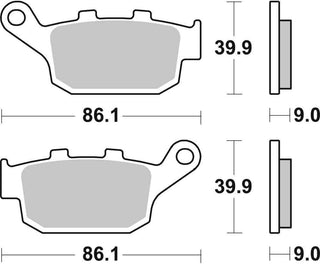 SBS Sintered Brake Pads Rear Road - 881LS-