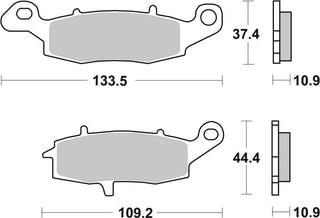 SBS Sintered Brake Pads Rear Road - 886LS-