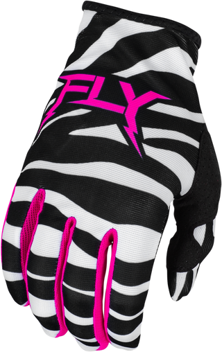 Fly Racing 2024 Lite Uncaged Gloves - Black White Neon Pink