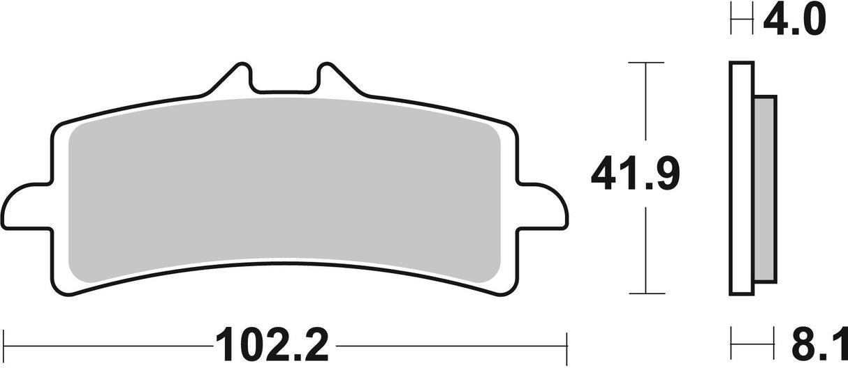 SBS Racing Brake Pads Sinter Race Front (4mm Backing Plate) - 901RST-