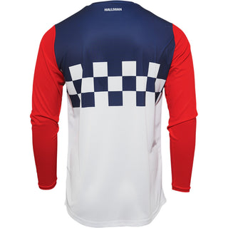 Thor Hallman Differ Cheq Jersey - White/Red/Blue