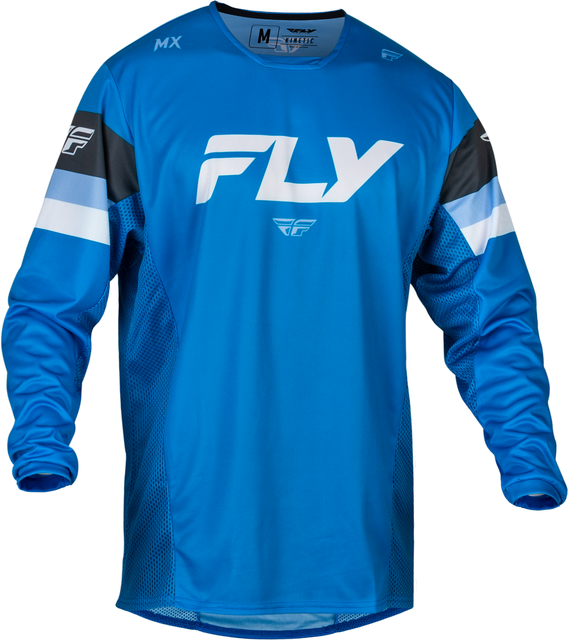 Fly Racing Youth 2024 Prix Kinetic Jersey - Brightblue Charcoal White
