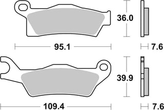 SBS Sintered Brake Pads Off Road FR-RR - 910SI-