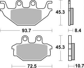 SBS FRICTION - Ceramic Rear H-D Brake Pads - 930H.HF-