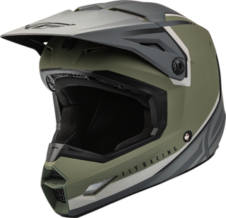 Fly Racing Youth Kinetic Vision Helmet - Olive Green/Grey