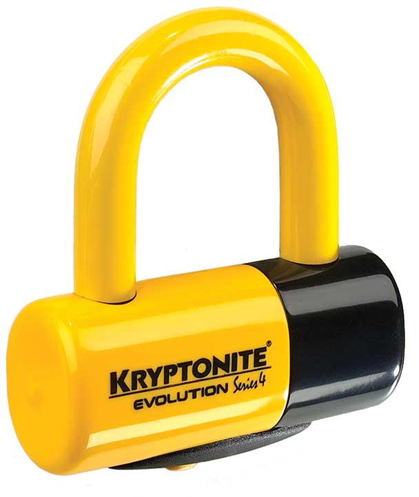 Kryptonite Evolution Series 4 Disc Lock-Yellow - MotoHeaven