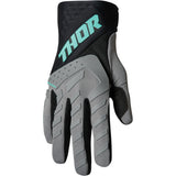 Thor Spectrum Gloves - Grey/Black/Mint