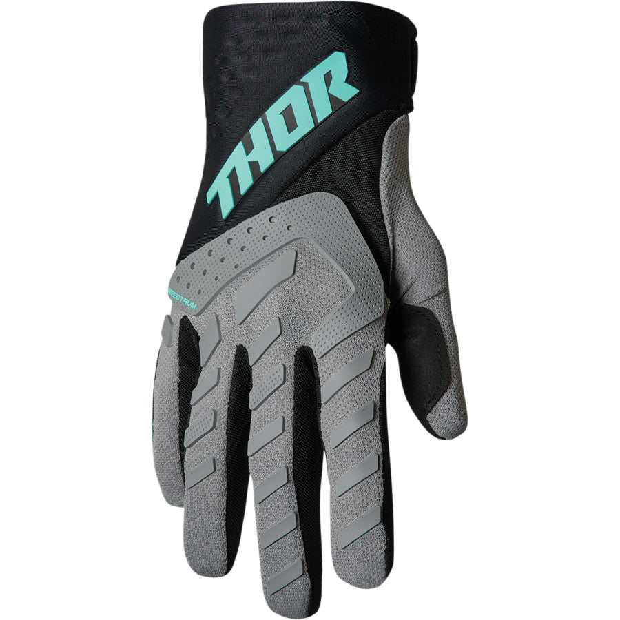Thor Youth Spectrum Gloves - Grey/Black/Mint