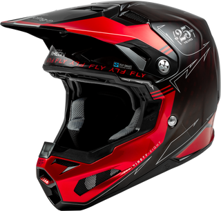 Fly Racing Formula S Carbon Legacy Helmet - Red/Carbon Black