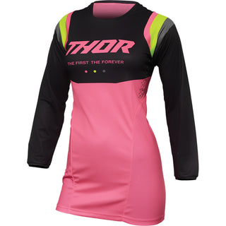 Thor Women's Pulse Rev Jersey - Charcoal/Pink