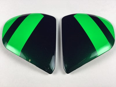 Arai Chaser-X Replacement Side-Pods Fence Set - Gloss Green/Black