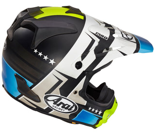 Arai VX-PRO 4 Combat Motorcycle Helmet -  Black/White/Blue