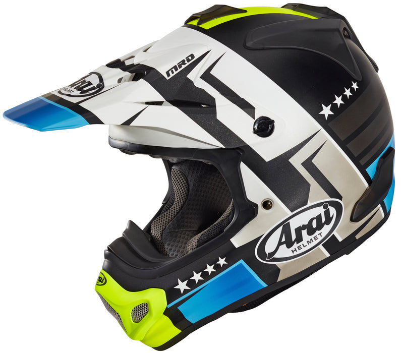Arai VX-PRO 4 Combat Motorcycle Helmet -  Black/White/Blue