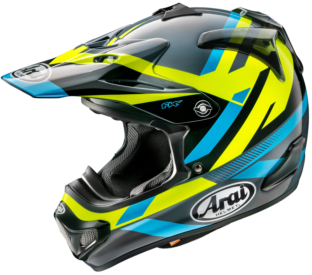 Arai VX-PRO 4 Machine Motorcycle Helmet -  Blue/Yellow