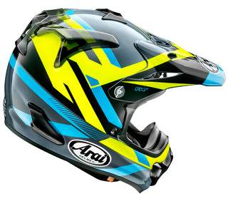 Arai VX-PRO 4 Machine Motorcycle Helmet -  Blue/Yellow