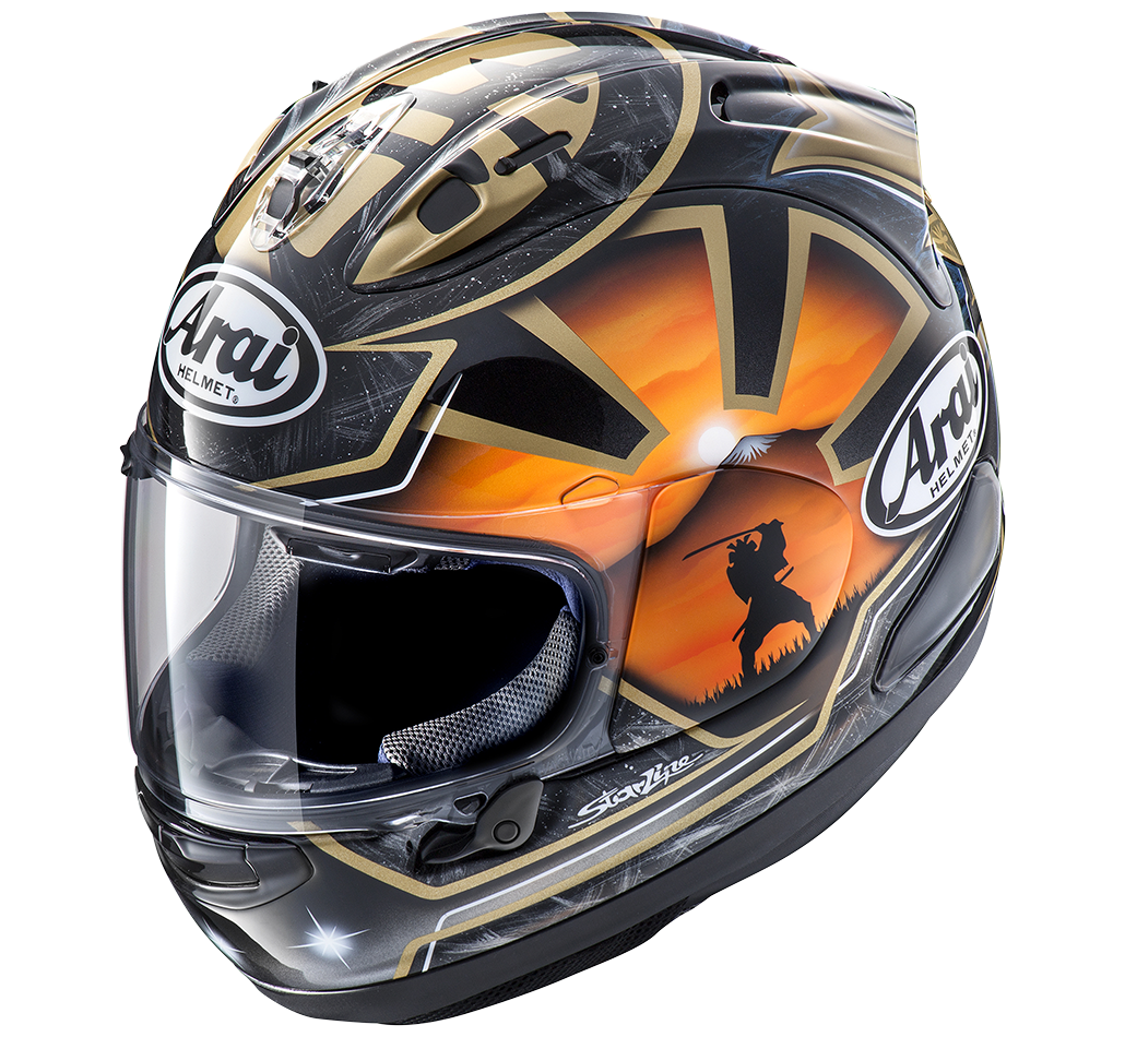 Arai RX-7V Evo (956) Pedrosa Spirit Helmet - Gold