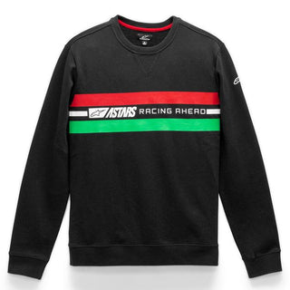 Alpinestars Highway Crew Motorcycle Fleece - Black With Red & Green Stripe