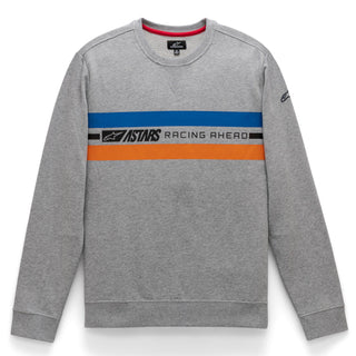 Alpinestars Highway Crew Motorcycle Fleece - Grey Heather With Blue & Orange Stripe