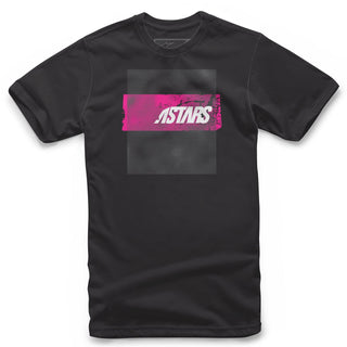 Alpinestars Sonic Motorcycle Tee - Black With Pink