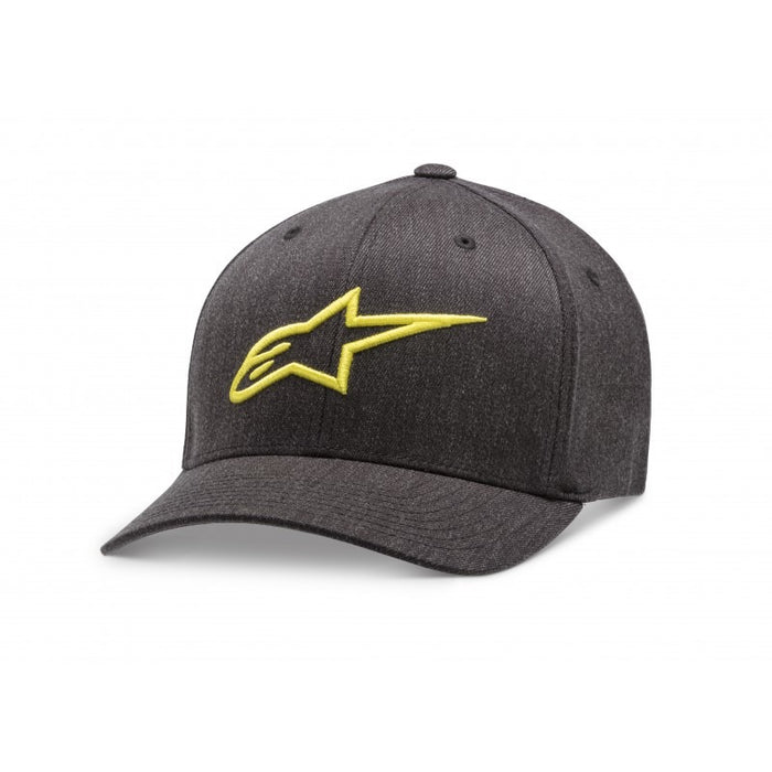 Alpinestars Ageless Curve Motorcycle Hat - Charcoal/ Heather/ HiVis- Yellow
