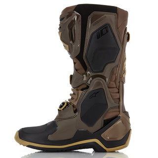 Alpinestars Tech 10 Boots - Dark Brown Kangaroo Gold