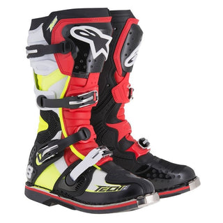 Alpinestars Tech 8 RS Motorcycle Boots - Black Red/Fluro Yellow