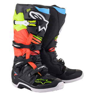 Alpinestars Tech 7 Boots - Black/Fluro Yellow/Red