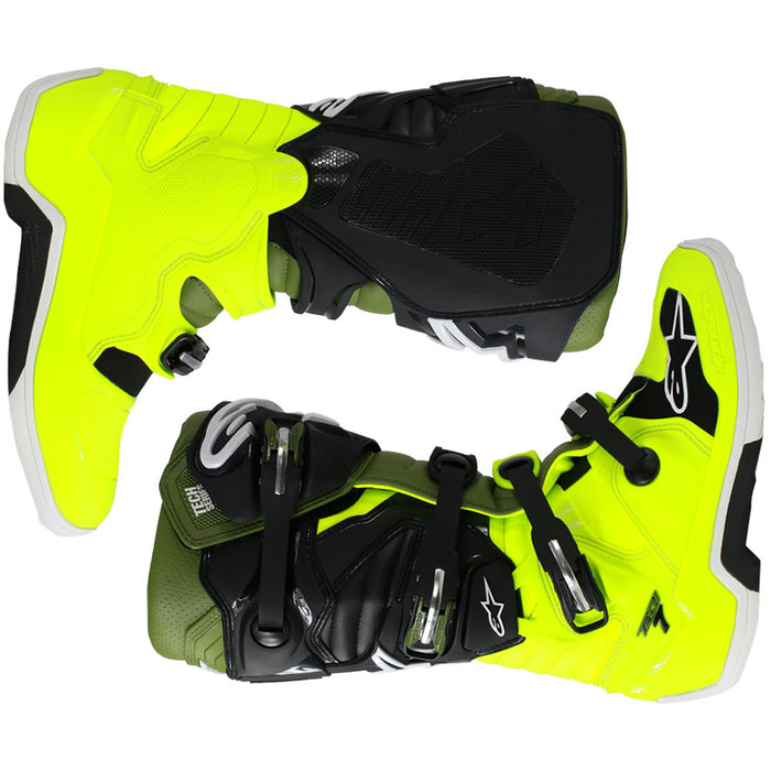 Alpinestars Tech 7 MX Boots - Fluro Yellow/Military/Green - MotoHeaven