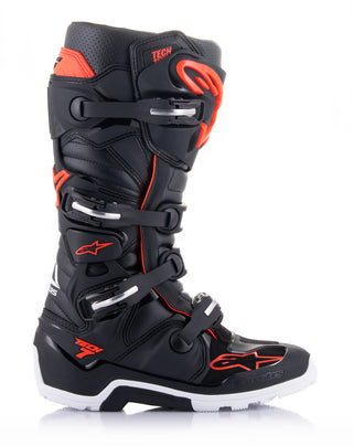 Alpinestars Tech 7 Enduro Boots Black Red Fluro