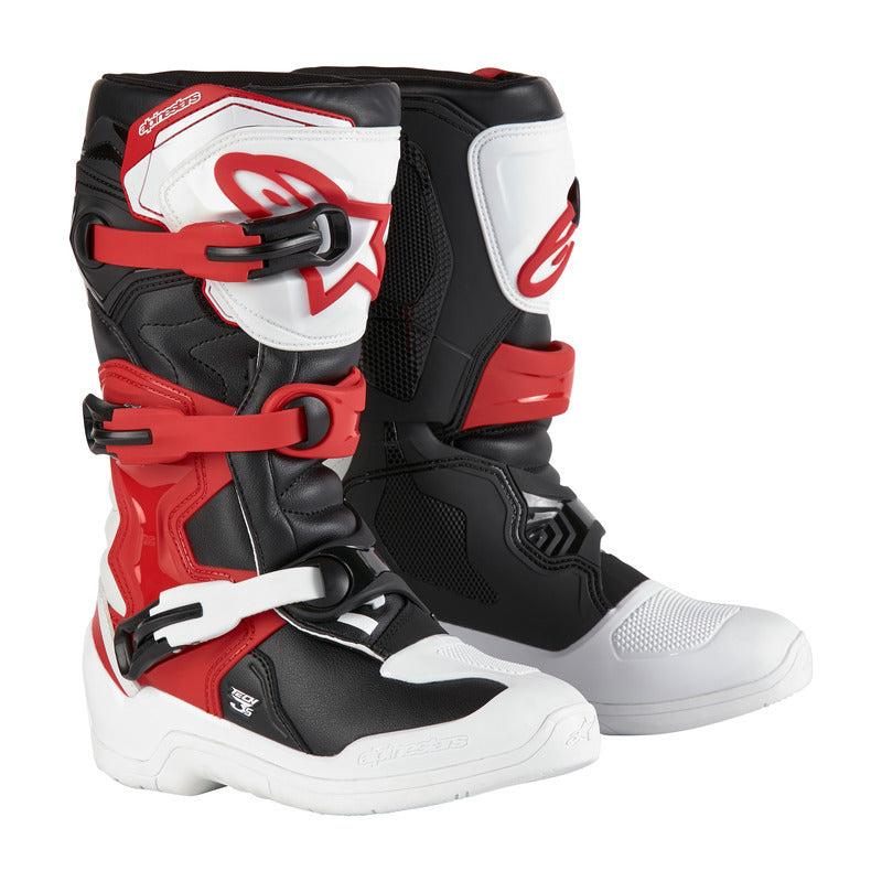 Alpinestars Tech 3S Youth Boots - White/Black/Bright Red