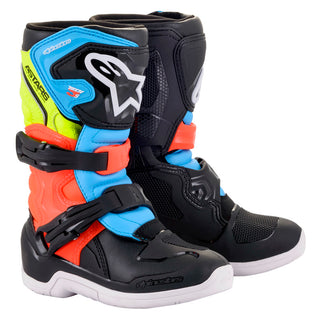 Alpinestars Kids Tech 3S Boots - Black Yellow Flu/Flu Red