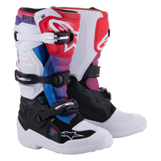 Alpinestars Tech 7S Youth MX Boots - Black/White/Rainbow