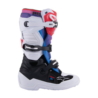 Alpinestars Tech 7S Youth MX Boots - Black/White/Rainbow