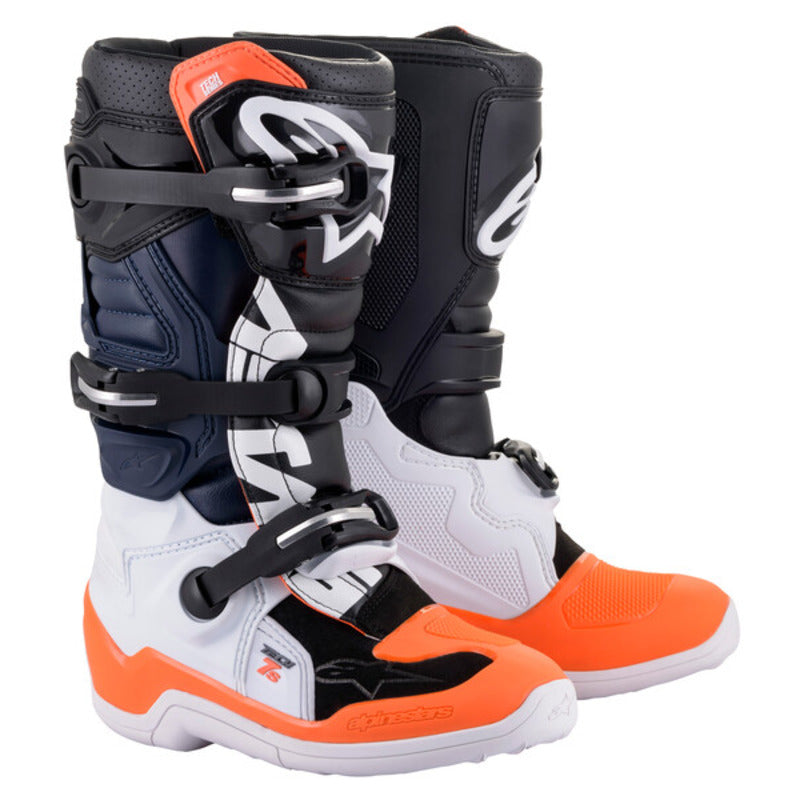Alpinestars Tech 7S MX Youth Boots - Black/White/Orange