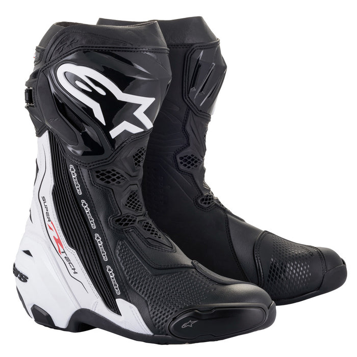 Alpinestars Supertech R V2 Motorcycle Boots - Black/White