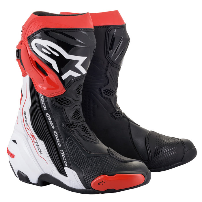 Alpinestars Supertech R V2 Motorcycle Boots - Black/White/Red
