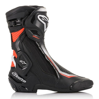 Alpinestars SMX Plus v2 Motorcycle Boots - Black/Fluro Red/White