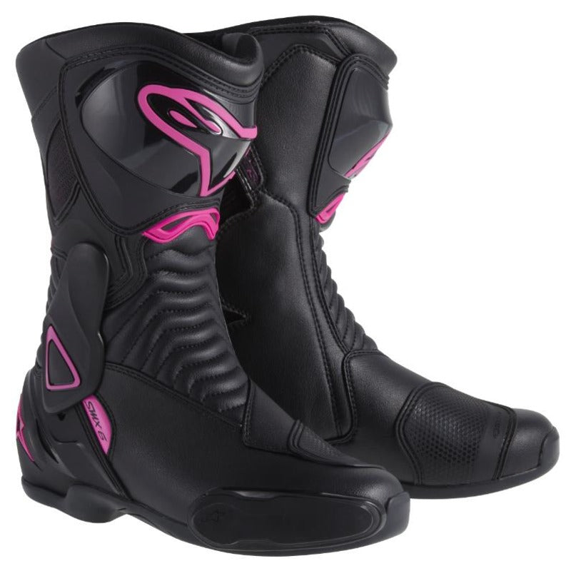 Alpinestars Stella SMX 6 Motorcycle Boots - Black/Fuchsia/Pink