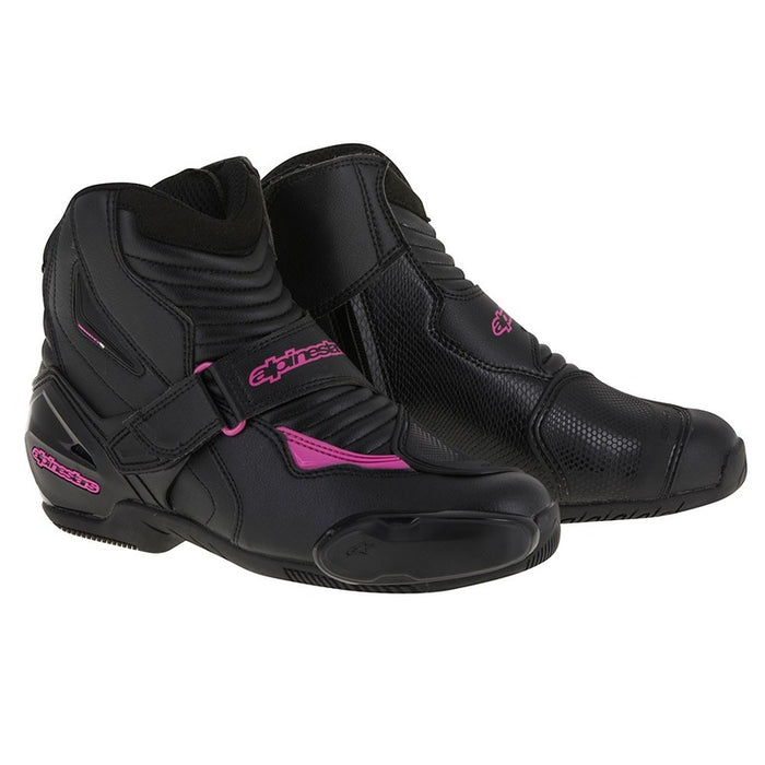 Alpinestars Stella SMX-1 R Ride Motorcycle Boots - Black/Fuchsia/Pink