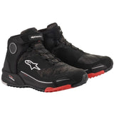 Alpinestars CRX Drystar Motorcycle Riding Shoes - Black/Camo /Red