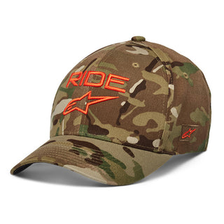 Alpinestars Ride Multicam Motorcycle Hat - Green/Oran