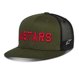 Alpinestars Well Said Trucker Motorcycle Cap - Military Black / Curved Bill / Snap Back