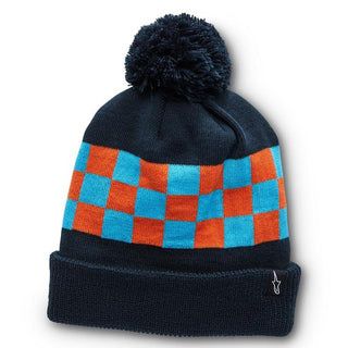 Alpinestars Winning Beanie - Navy With Red/Blue Checker