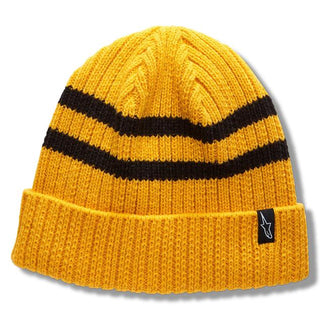 Alpinestars Roller Beanie -  Gold Yellow With Black Stripes