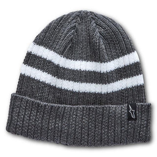 Alpinestars Roller Beanie -  Grey Heather With White Stripes