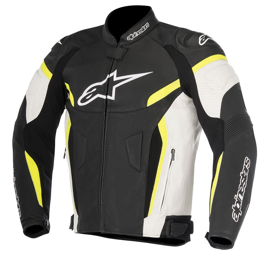 Alpinestars GP Plus R v2 AirFlow Leather Jacket Black/White/Fluro