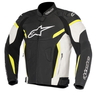 Alpinestars GP Plus R v2 AirFlow Leather Jacket Black/White/Fluro Yellow - MotoHeaven